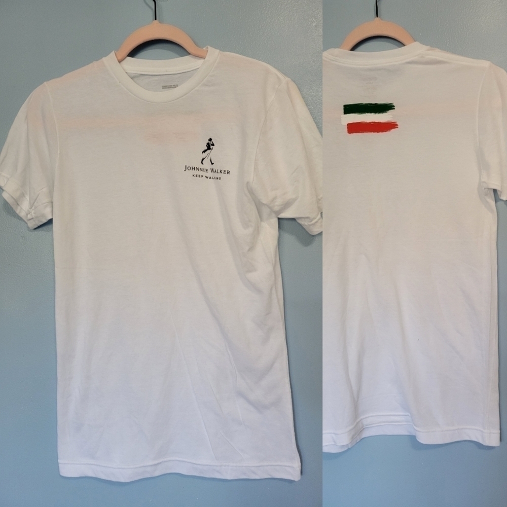 Tangerine Johnnie Walker Keep Walking Women's Graphic Tee Size Small White